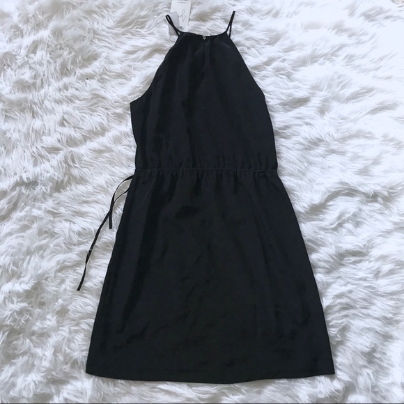 NWT Joie Florilege Silk Halter Dress in Caviar - Picture 3 of 6